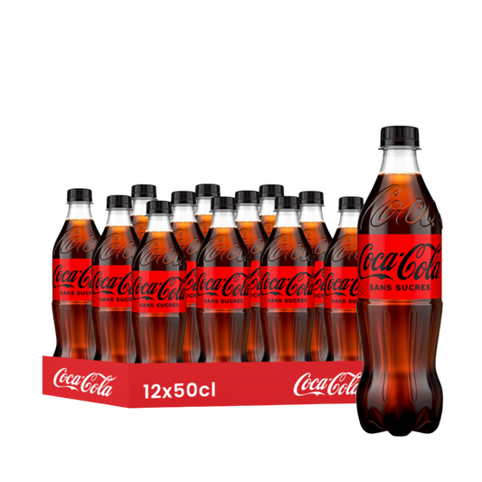 Coca-Cola Zéro Sucre 50cl - Pack de 12 Bouteilles