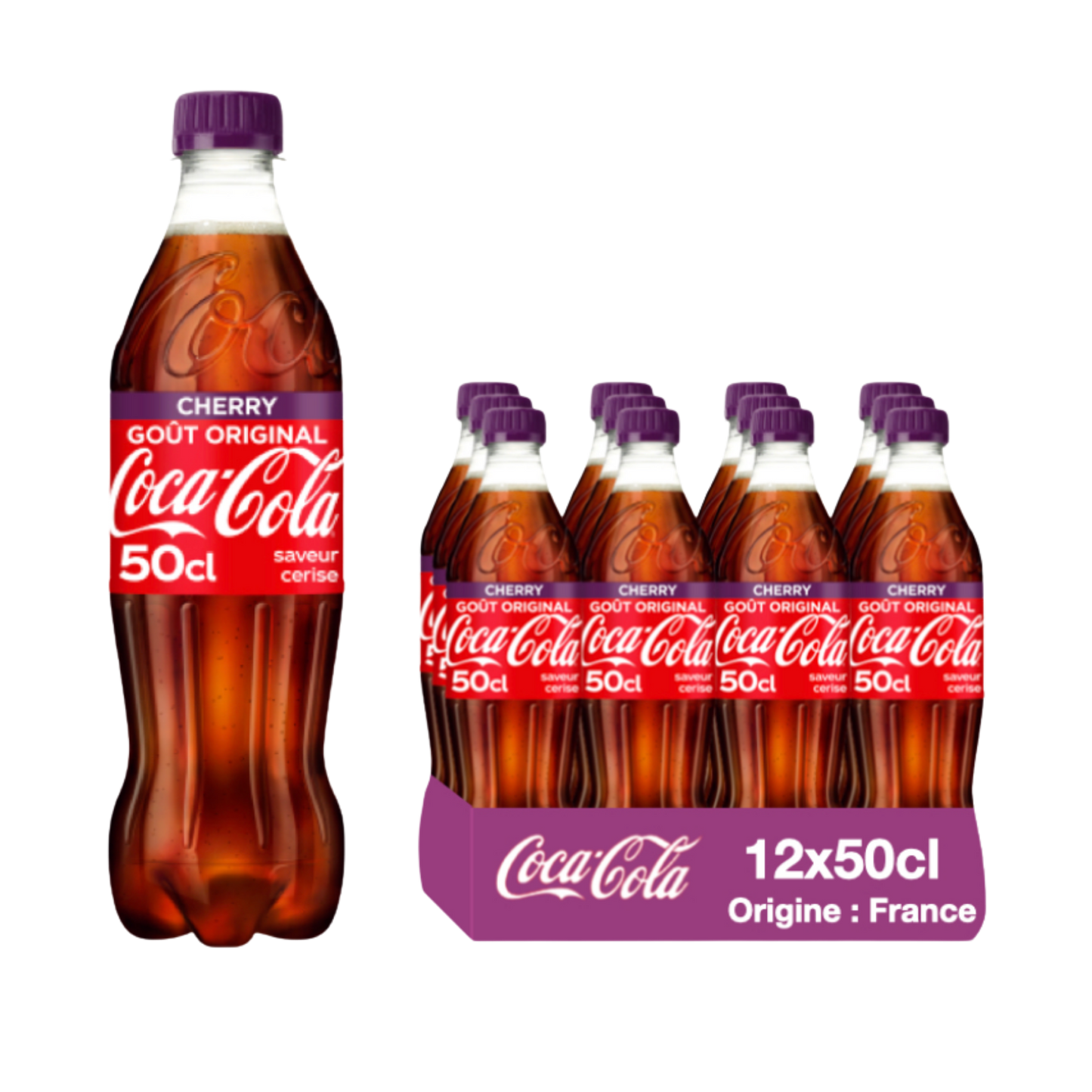 Coca-Cola Cherry 50cl - Pack de 12 Bouteilles